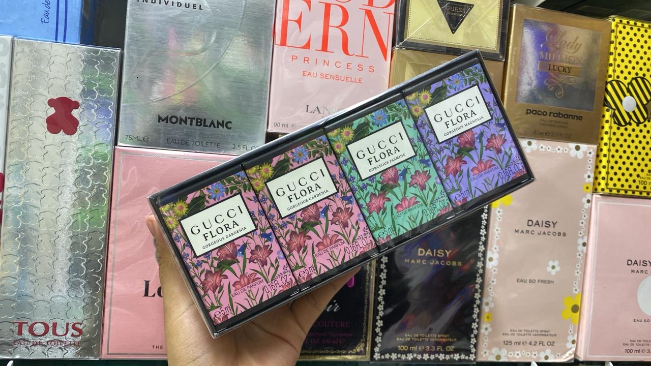 Set miniaturas Gucci flora 4pz dama